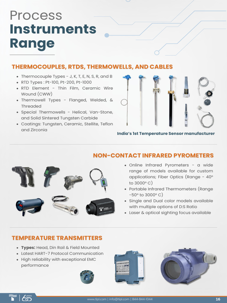 Types of Temperature & Pressure Sensors | PDF | Pressure Measurement ...