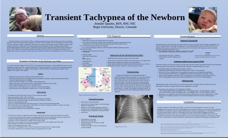 Understanding Transient Tachypnea in Newborns | PDF | Respiratory ...