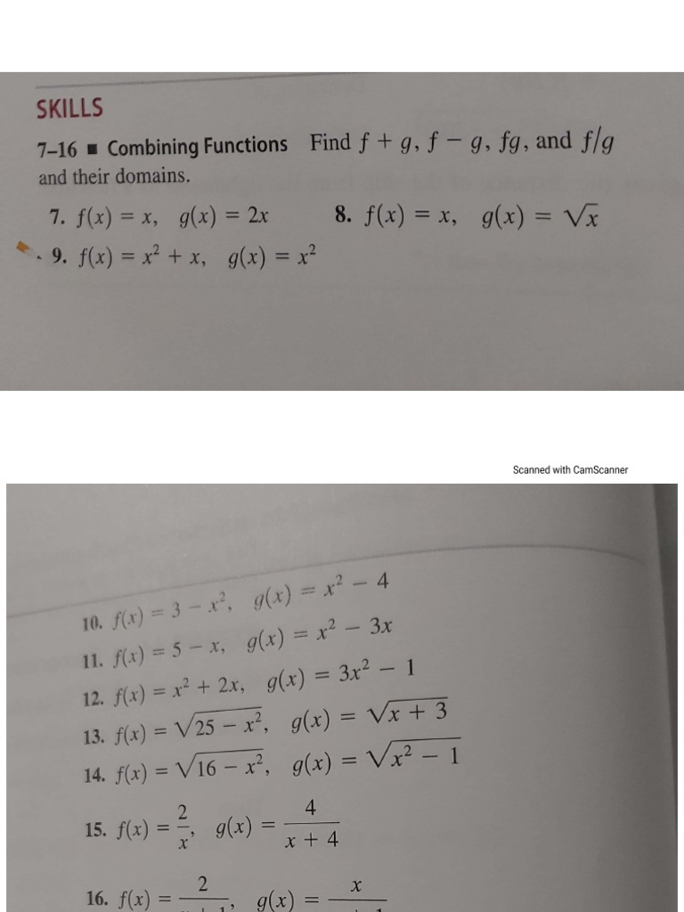 2.7 Combining Functions | PDF