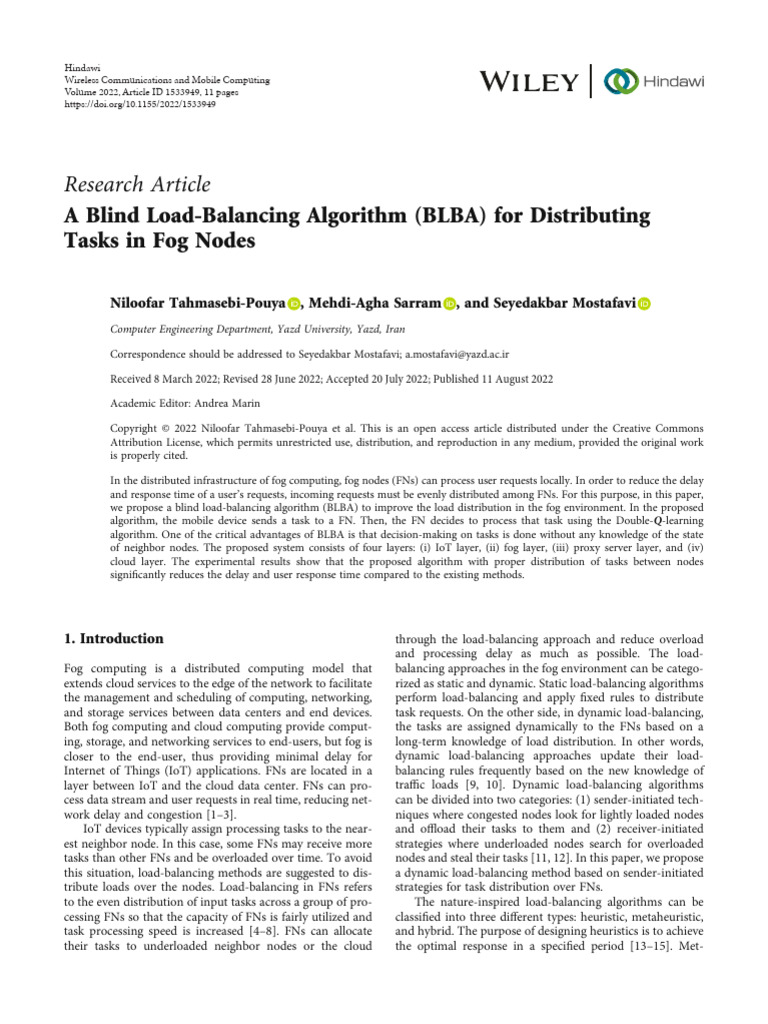 1533949 | PDF | Load Balancing (Computing) | Computer Engineering