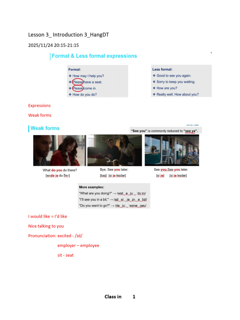 Lesson 3 Introduction 3 HangDT 990141267 | PDF