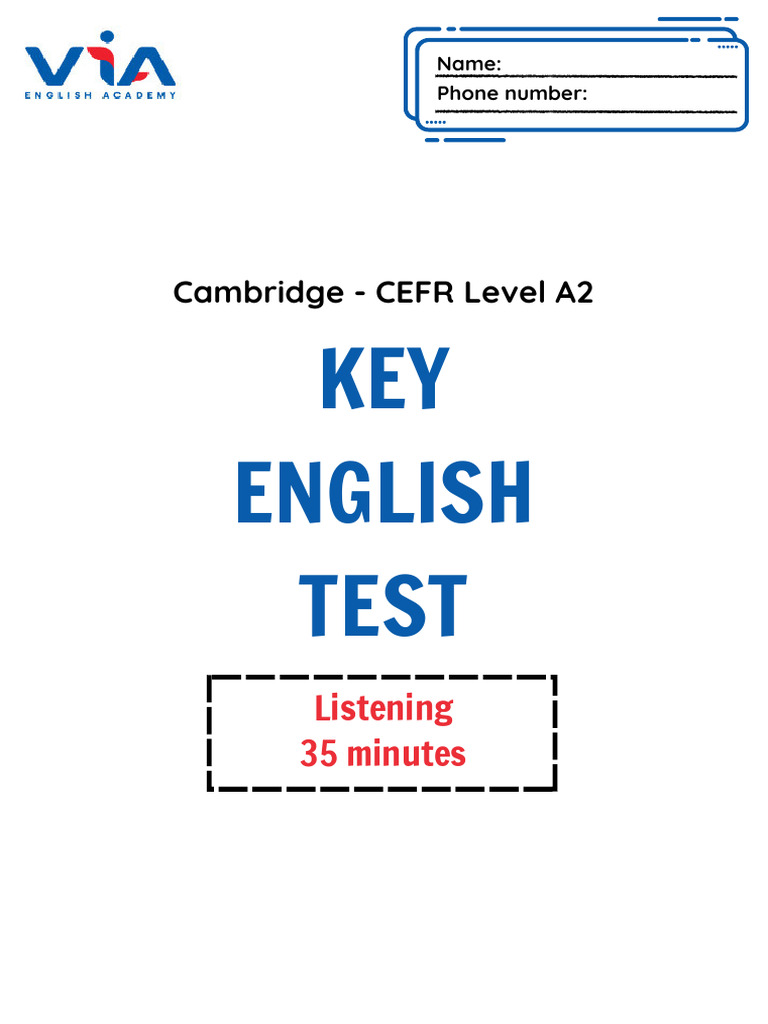 A2 Key English Listening Test Guide | PDF