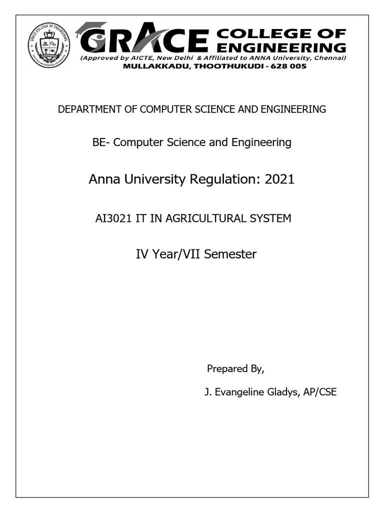 AI in Agricultural Systems Notes | PDF | Computer Science