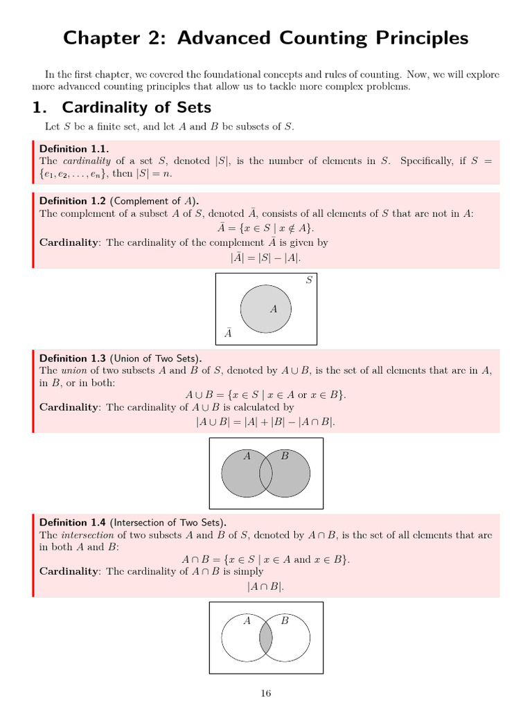Advanced Counting Principles Explained | PDF | Set (Mathematics ...