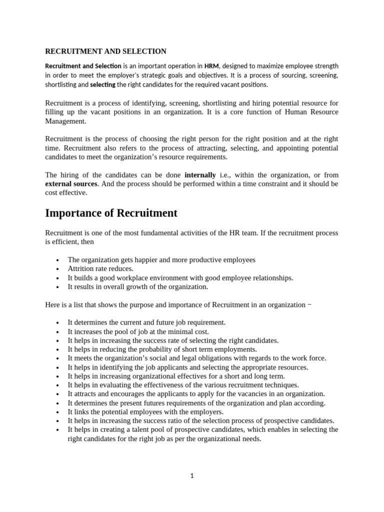 Effective Recruitment and Selection Strategies | PDF | Recruitment | Salary