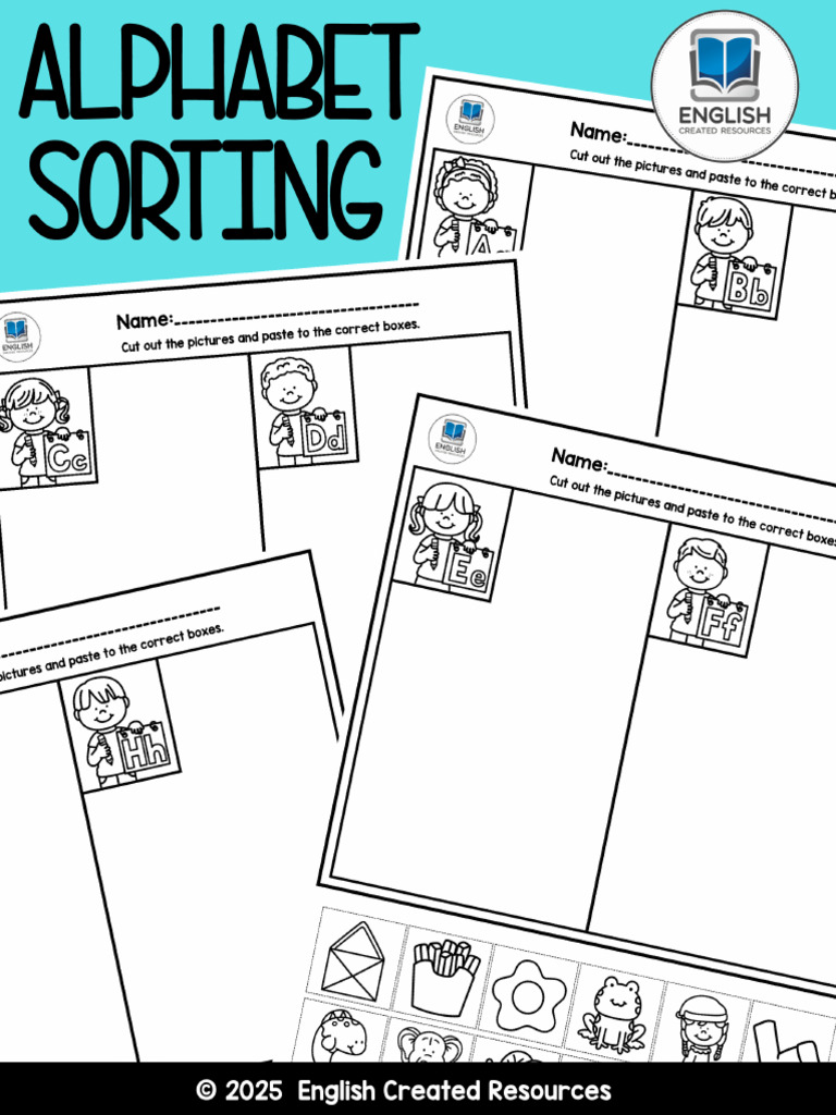 Alphabet Sorting Copyright 2025 English Created Resources | PDF