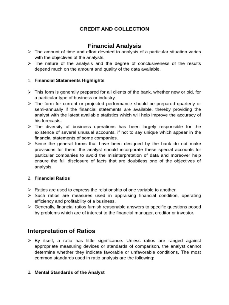 Credit And Collection | PDF | Equity (Finance) | Cash Flow Statement