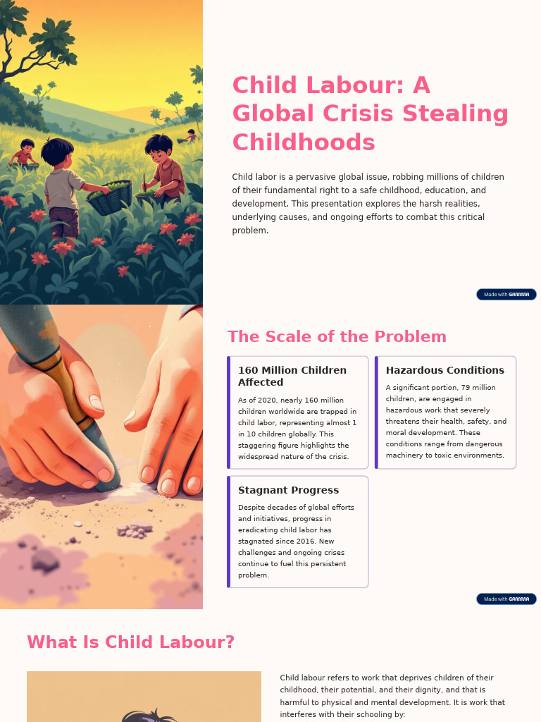 Child Labor: Global Crisis Overview | PDF | Child Labour ...