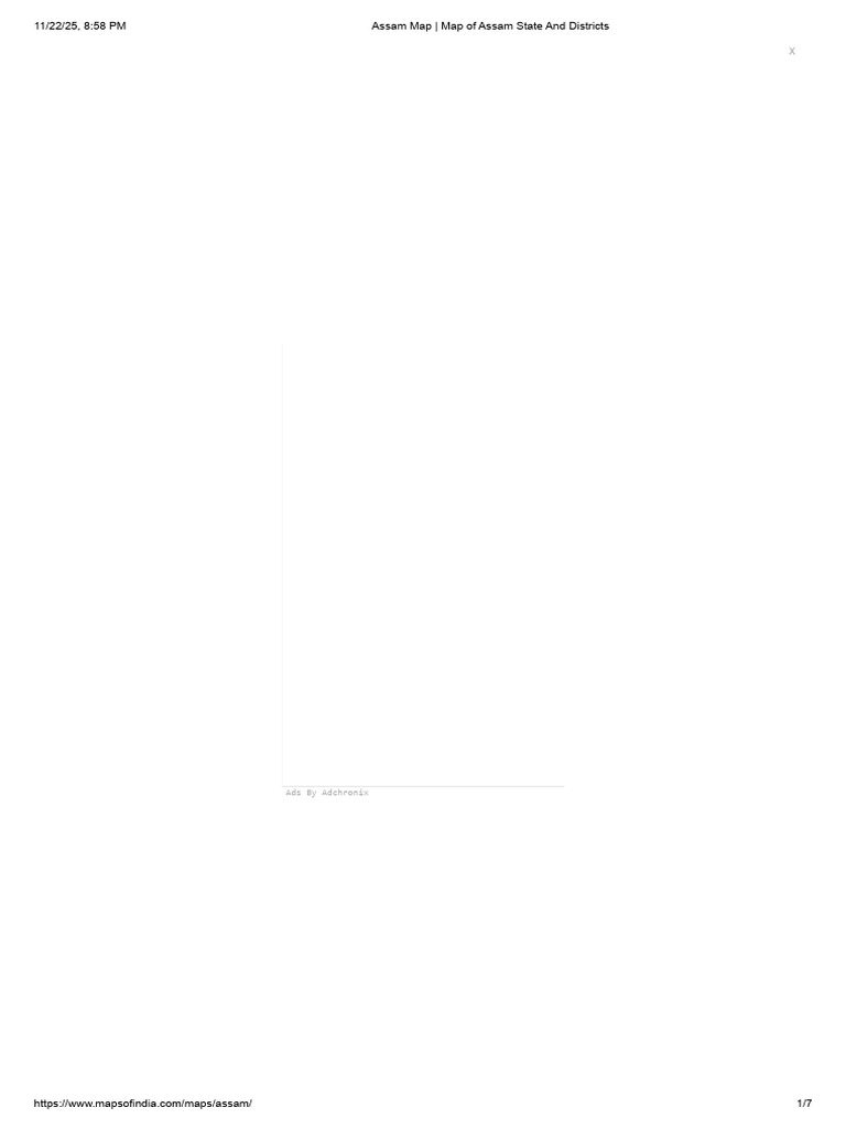 Assam Map - Map of Assam State and Districts | PDF