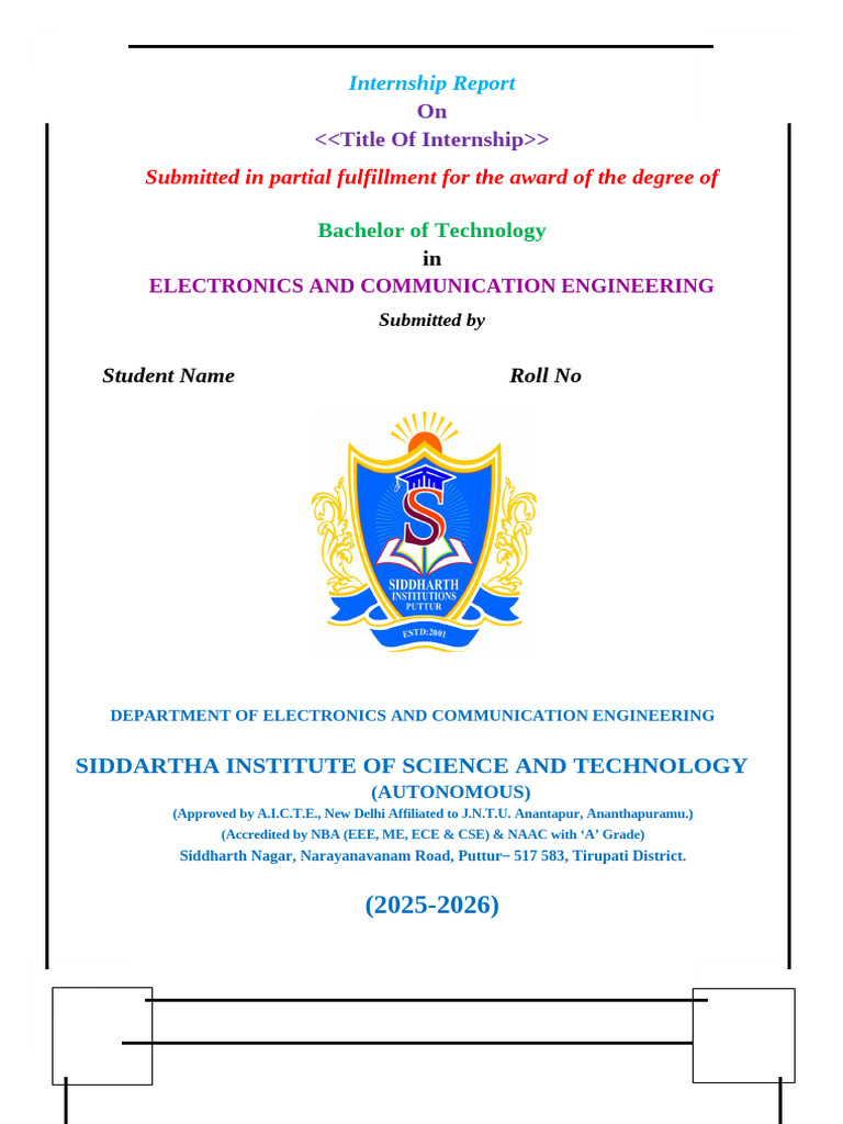 Internship Report 2025-26-1-1 | PDF | Computer Engineering | Computing