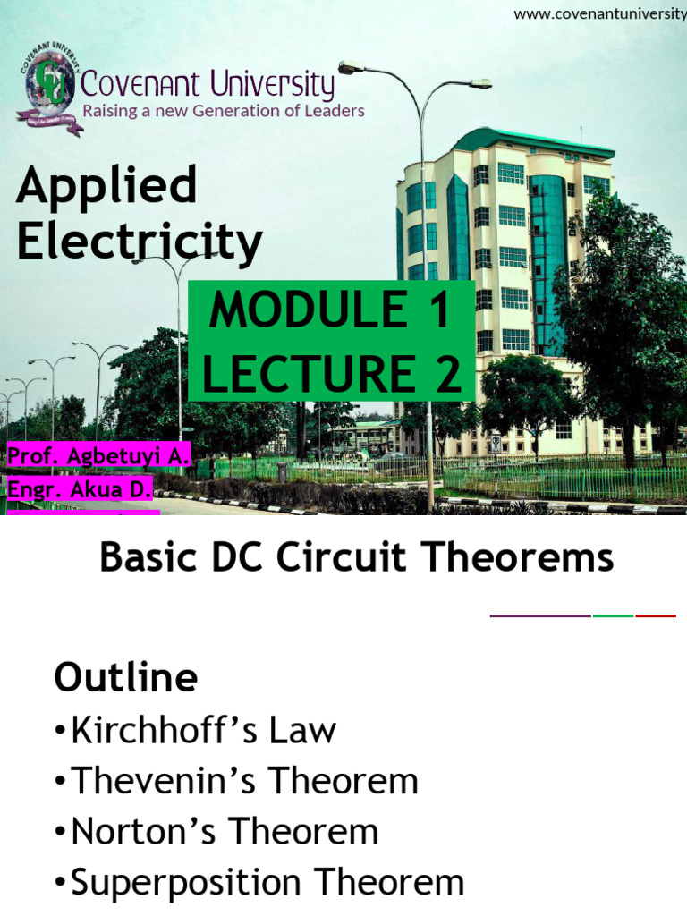 Basic Circuit Theorems | PDF | Voltage | Electrical Network