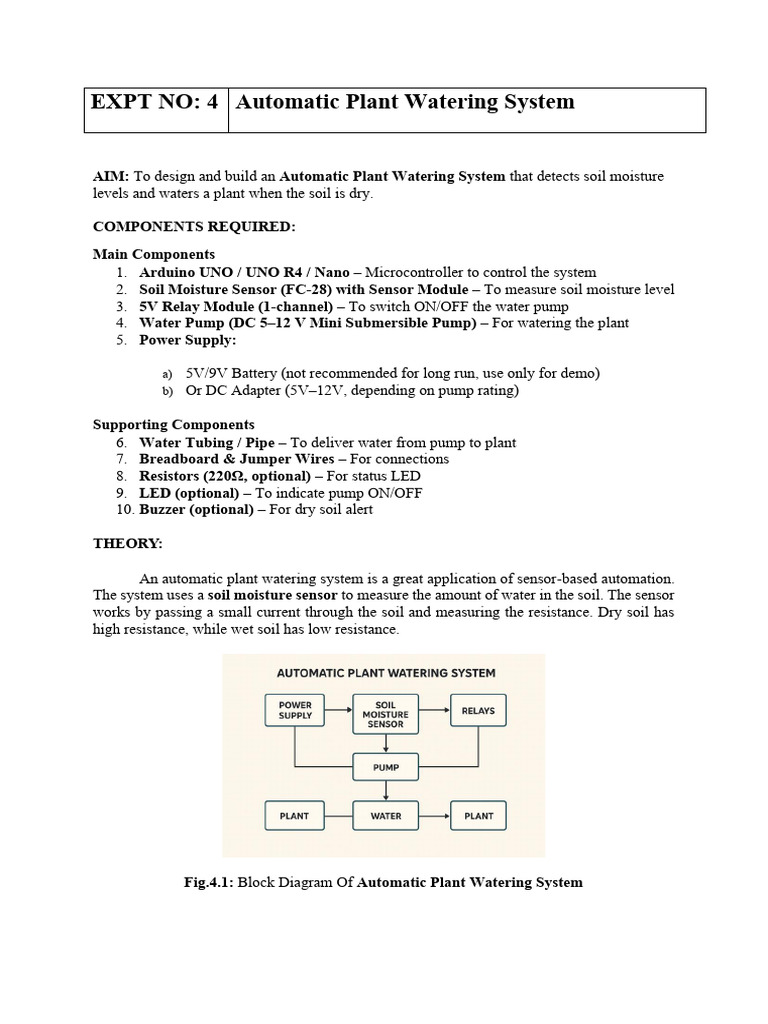 Tinkering Lab Manual-Expt No. 4 | PDF | Arduino | Electrical Engineering