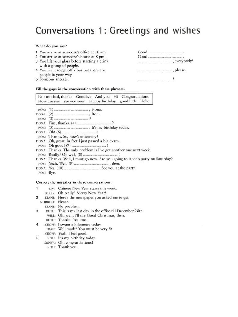 Greetings | PDF