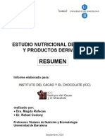 ESTUDIO NUTRICIONAL DEL CACAO Y SUS DERIVADOS