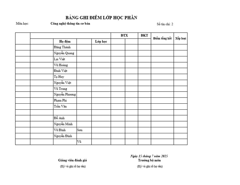 Bai Thuc Hanh Excel Mau | PDF