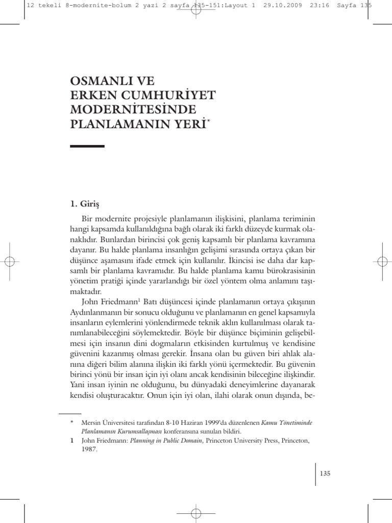 Modernizm Modernite Ve Turkiyenin Kent P-147-163 | PDF