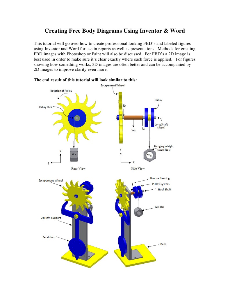 Create Free Body Diagrams in Inventor | PDF | Art | Computers