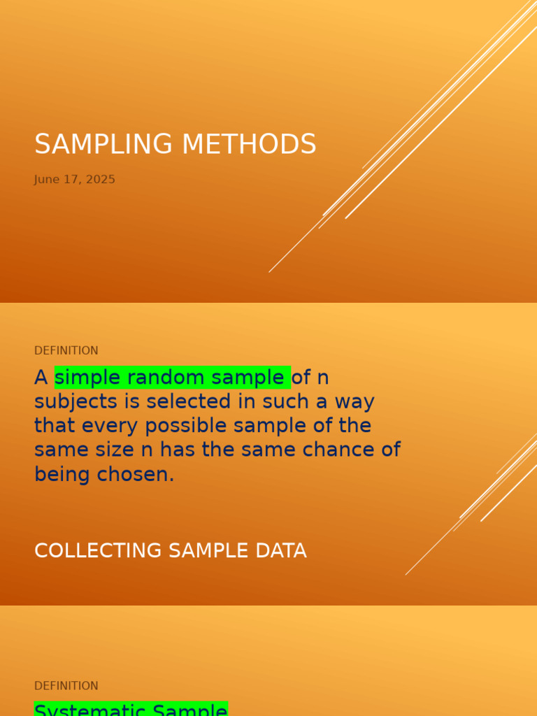 Overview of Sampling Methods | PDF | Sampling (Statistics) | Statistics