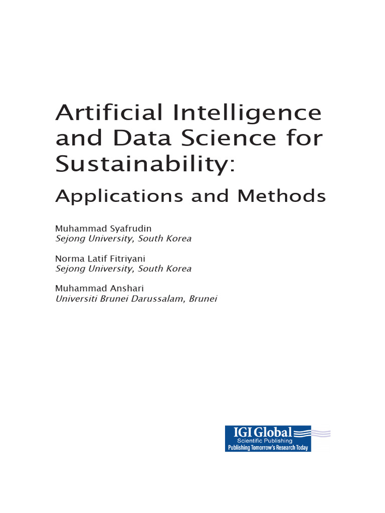 AI and Data Science for Sustainability | PDF | Intelligence (AI ...