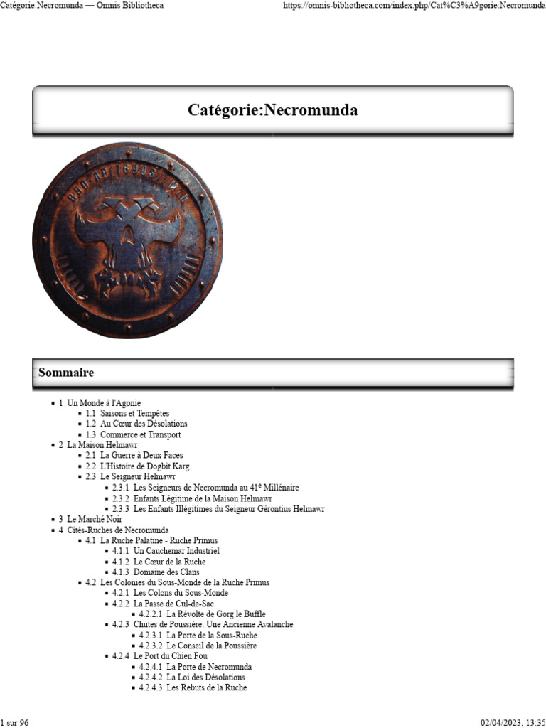 Univers de Necromunda : Guide Complet | PDF | Nuage | Horloge