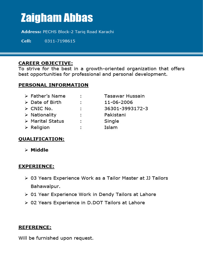 Tailor Master Resume for Career Growth | PDF