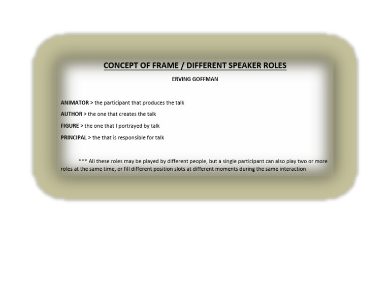 Understanding Speaker Roles in Interaction | PDF