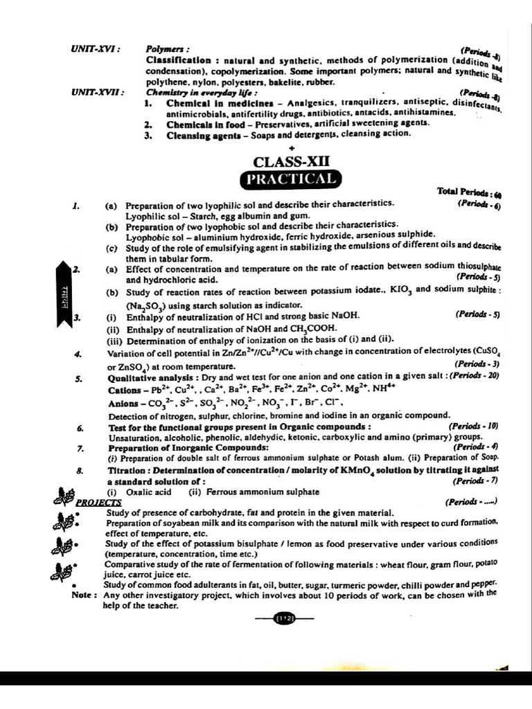 Class 11th Syllabus | PDF