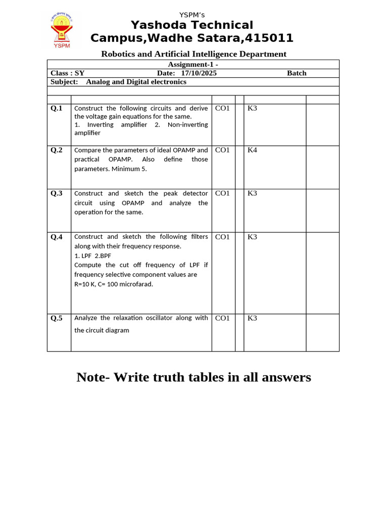 ADE - Assignment 1 | PDF