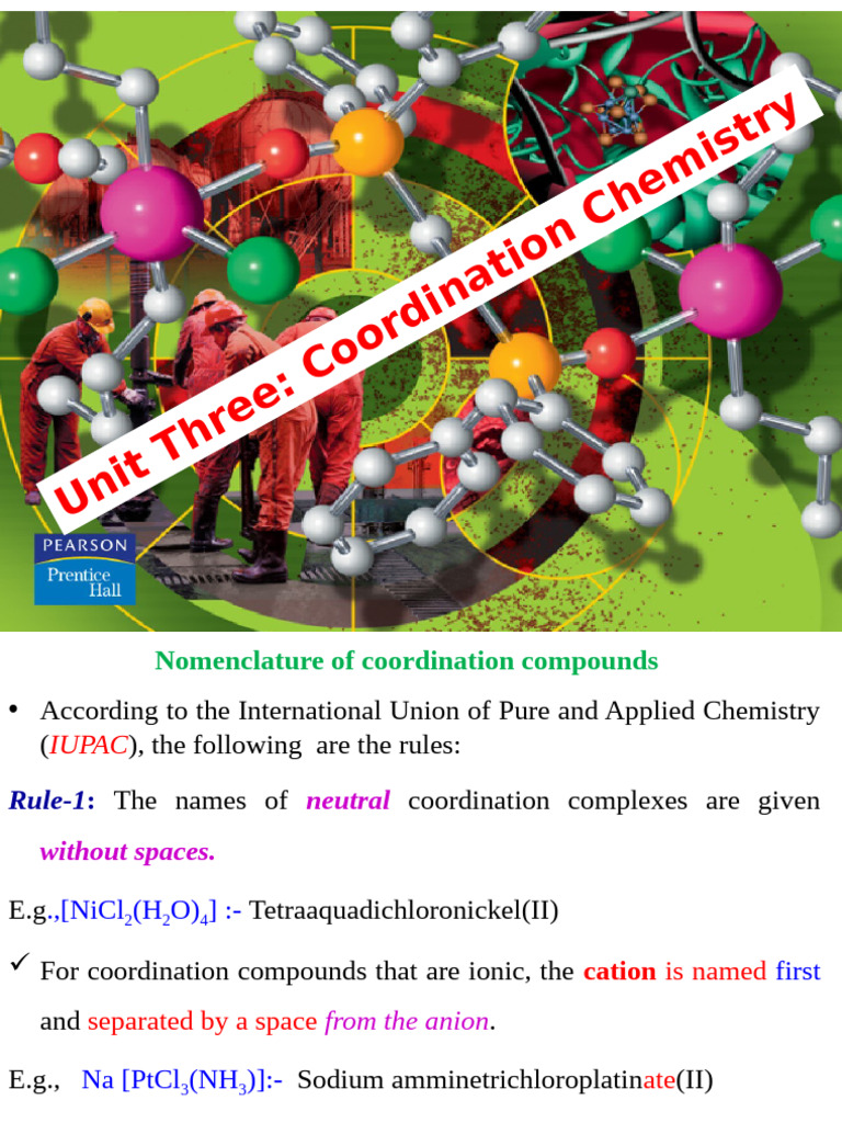 Coordination Chemistry Nomenclature Guide | PDF | Isomer | Coordination ...