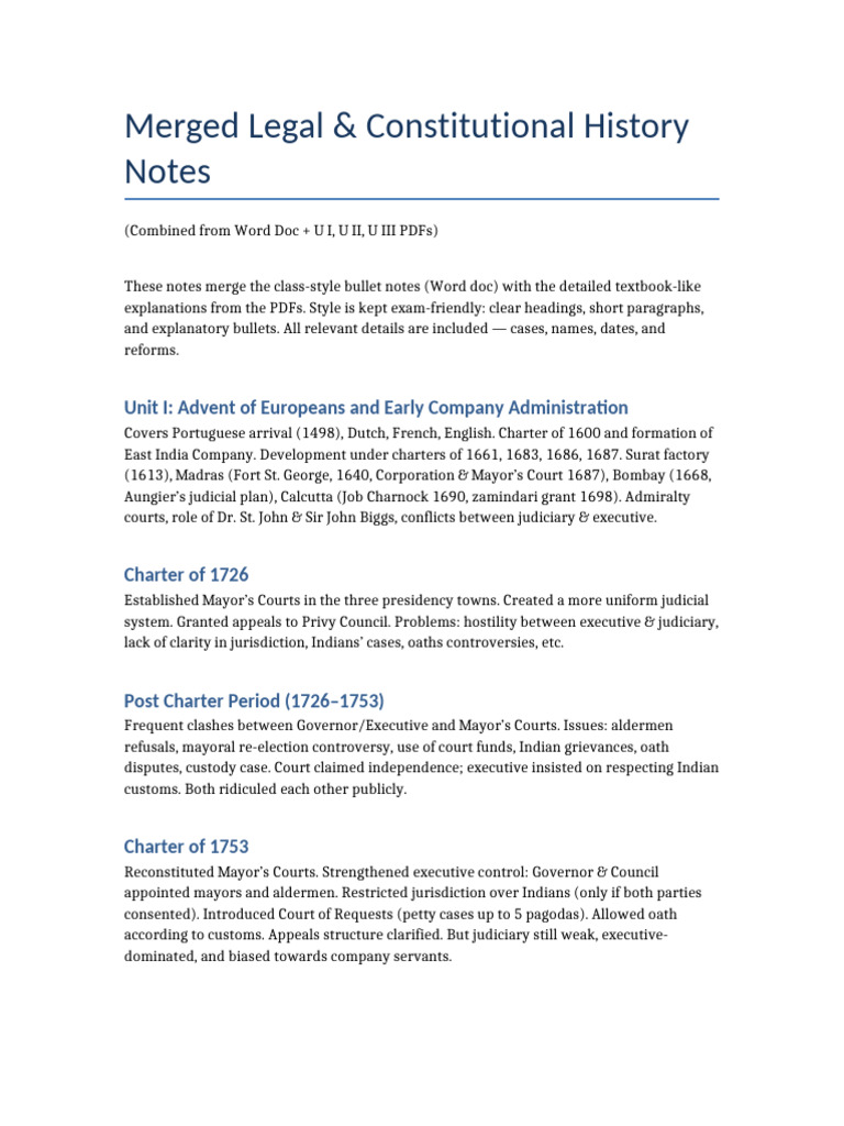 Useless Probably GPT Merged Legal History Notes | PDF | Court System Of ...
