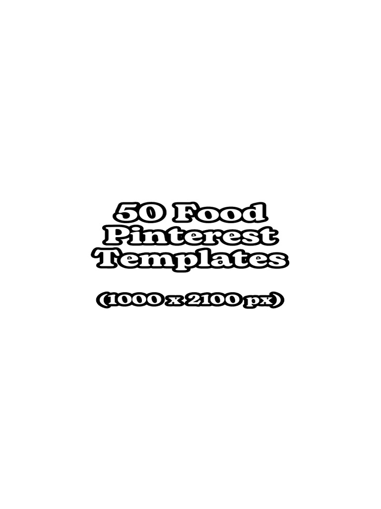50 Food Pinterest Templates | PDF | Lunch | Meal
