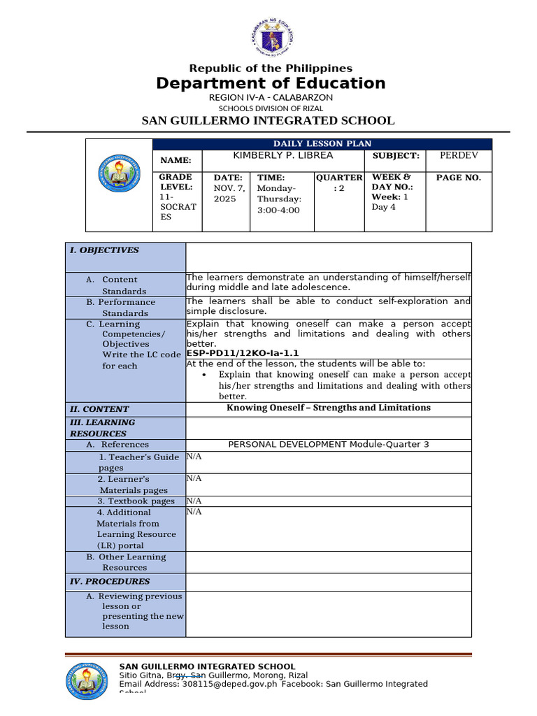 PERDEV-11-7-25 | PDF | Education Theory | Behavior Modification