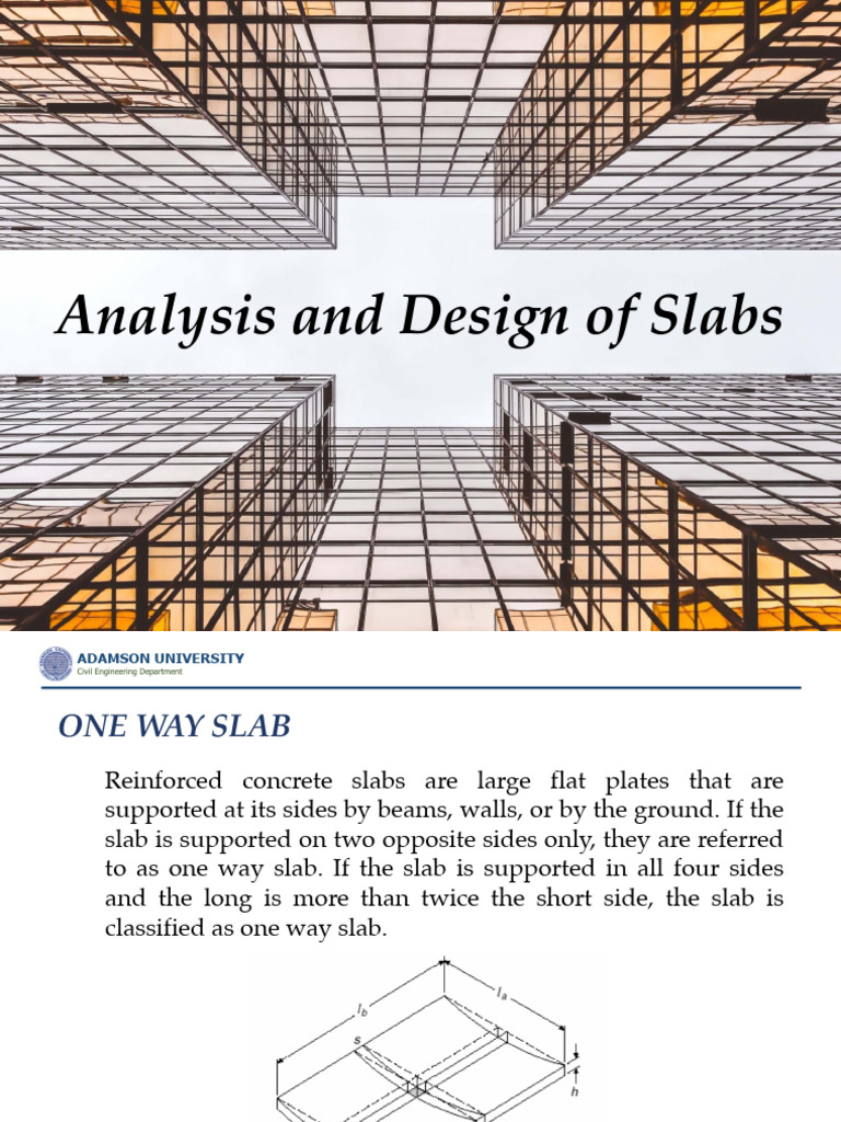 One-Way Slab Design Guide | PDF | Reinforced Concrete | Concrete