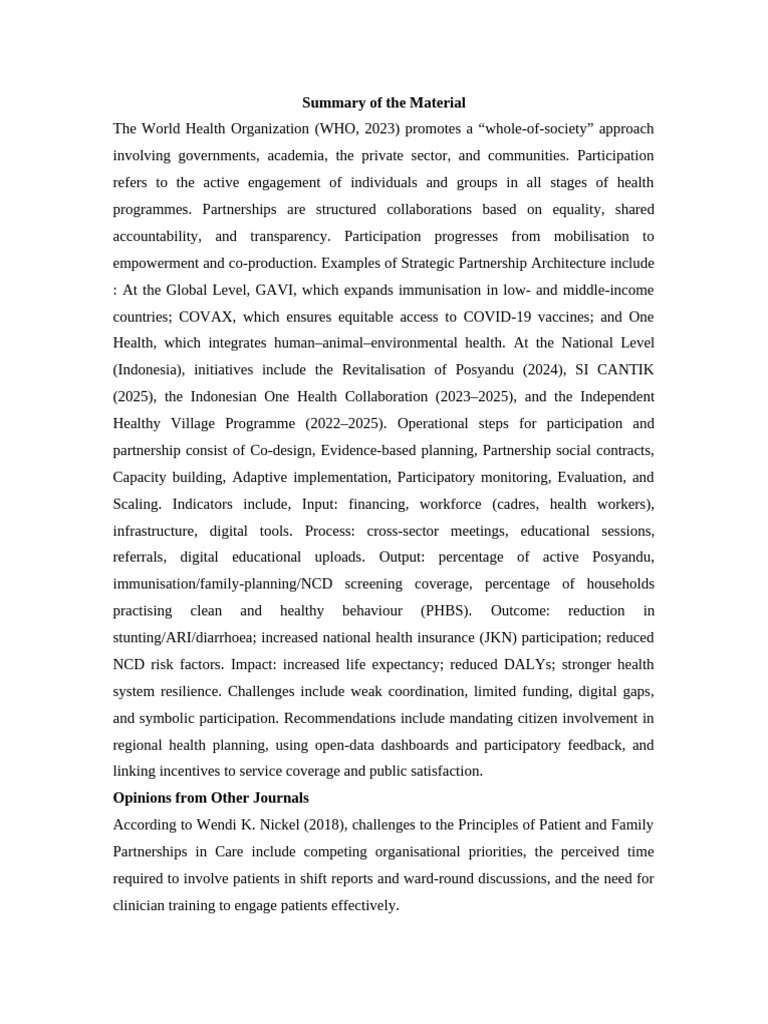 Enhancing Health through Community Partnerships | PDF | Empowerment ...
