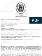 Sentencia Del Tribunal para La Proteccion de Niño, Niña y Adolecentes