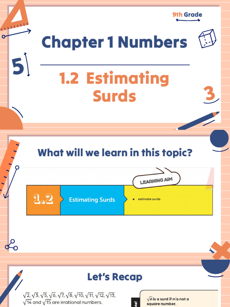 Estimating Surds for 9th Grade | PDF