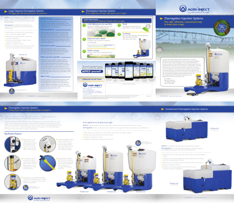 Agri-Inject Chemigation Lit | PDF | Irrigation | Agriculture