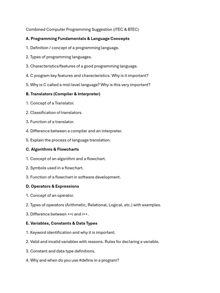 Comprehensive Guide to C Programming Concepts | PDF | Programming ...