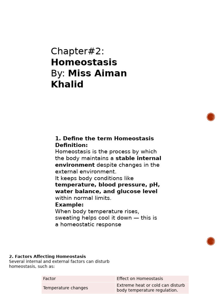 Homeostasis | PDF | Homeostasis | Physiology