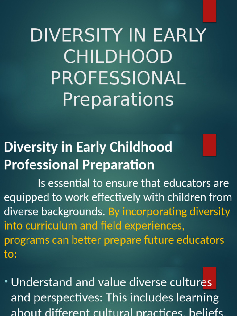 Enhancing Diversity in Early Childhood Education | PDF