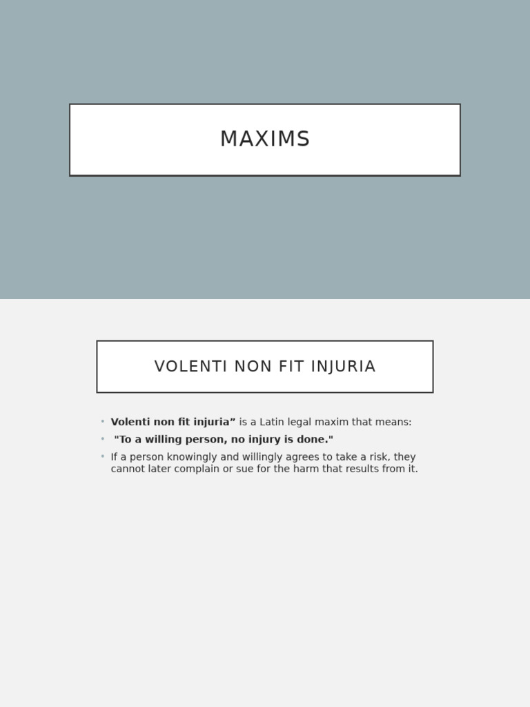 Maxims | PDF