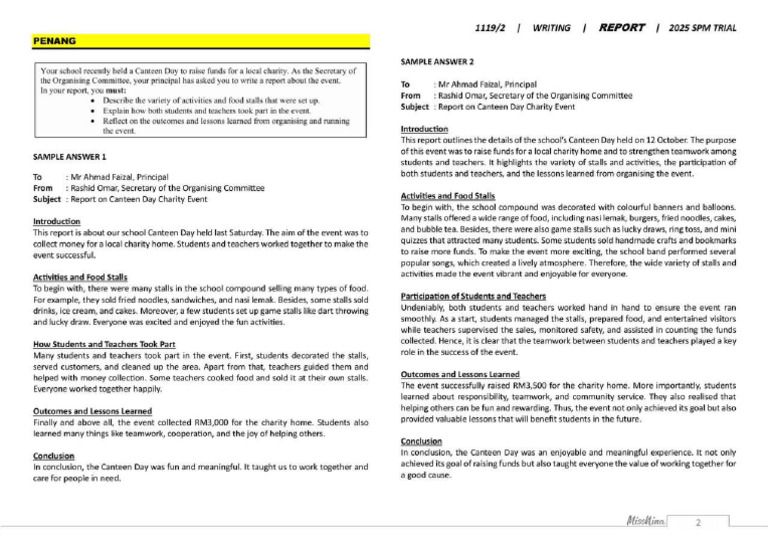 Sample Report Part 3 Penang Bi Trial 2025 | PDF