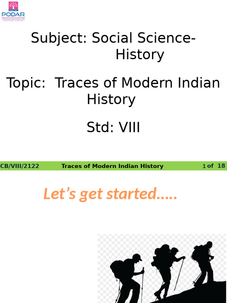 1 - VIII - SSC - Traces of Modern Indian History | PDF | South Asia | Asia