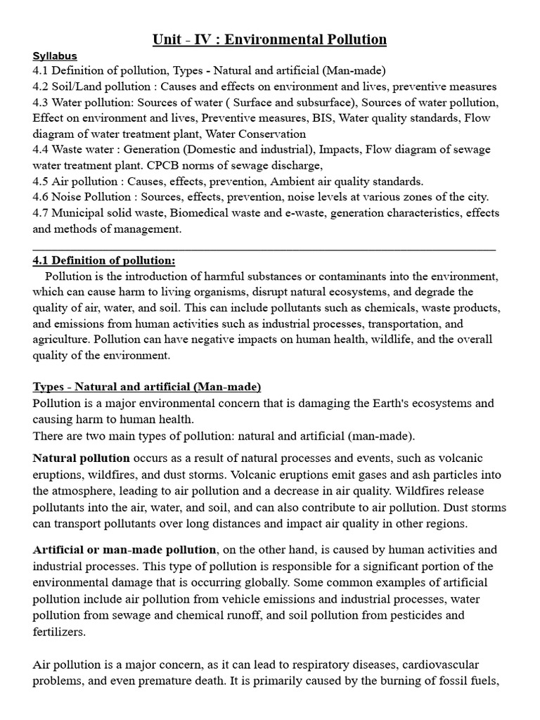 Environmental Pollution Overview and Solutions | PDF | Water Pollution ...