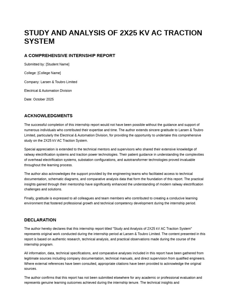 2X25 kV AC Traction System Analysis | PDF | Electric Power Transmission ...
