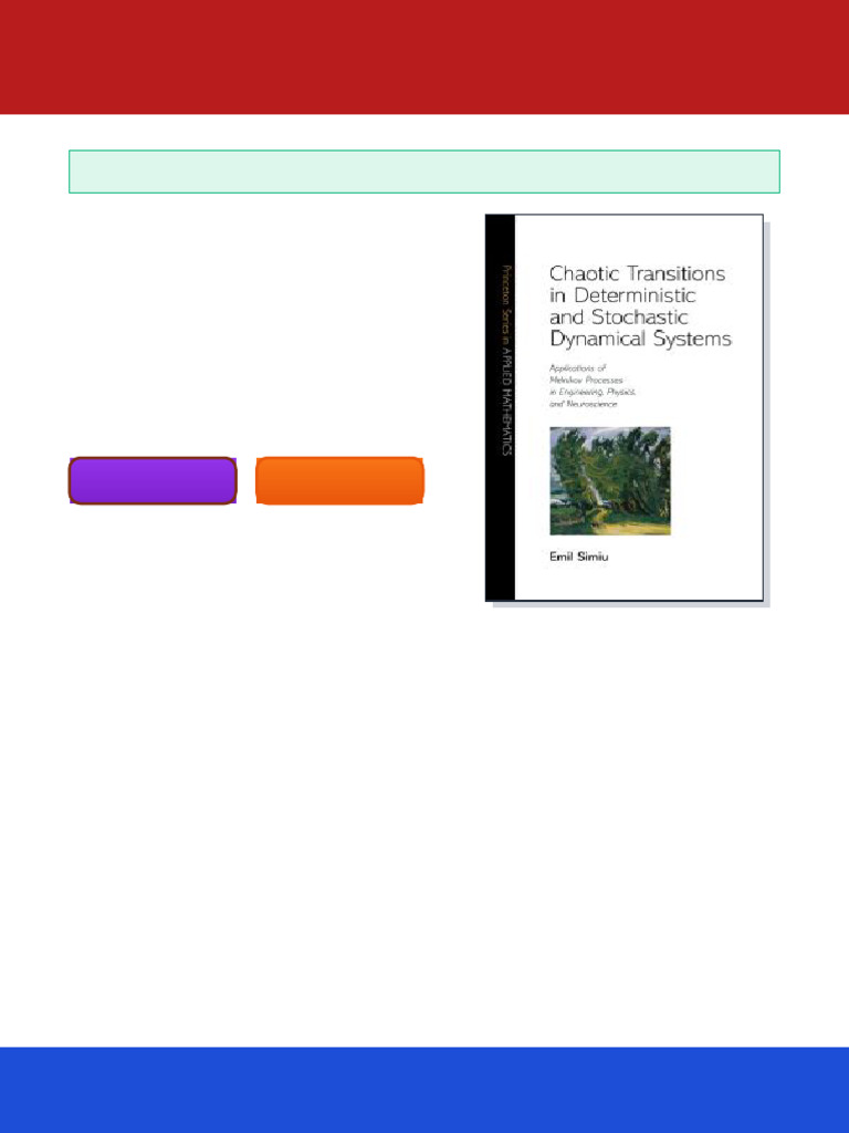 Chaotic Transitions in Deterministic and Stochastic Dynamical Systems ...