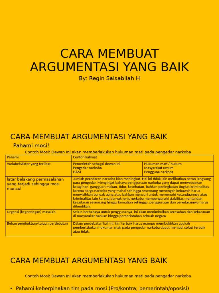 Panduan Argumentasi Efektif untuk Debat | PDF