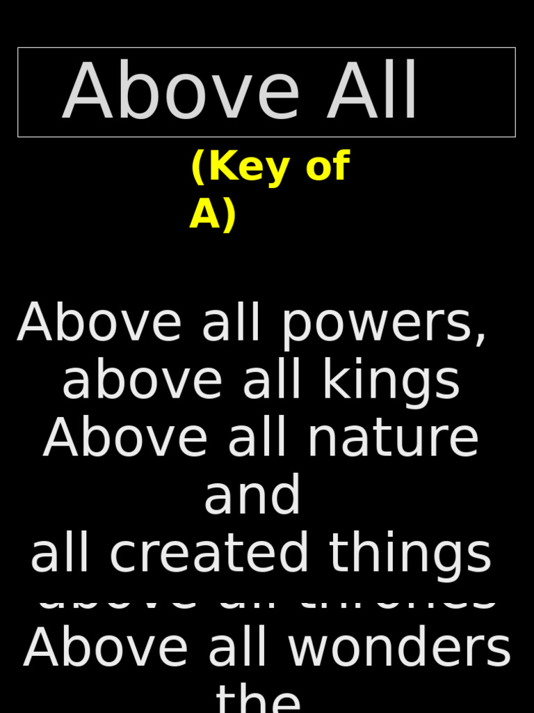 Above All: A Reflection on Sacrifice | PDF
