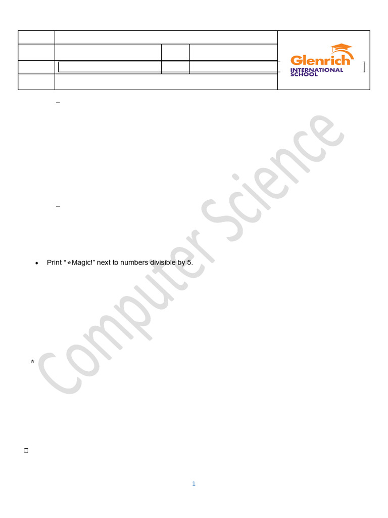 Python Loops: For & While Exercises | PDF | Control Flow | Python ...