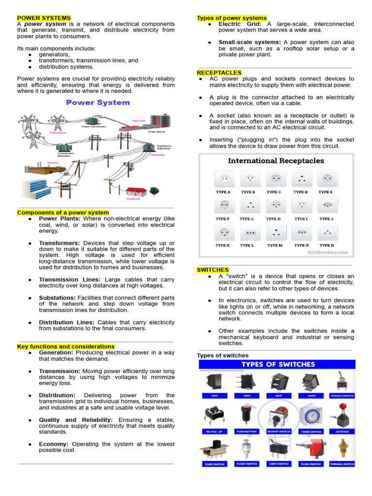 Overview of Power Systems and Safety | PDF | Switch | Electrical Connector